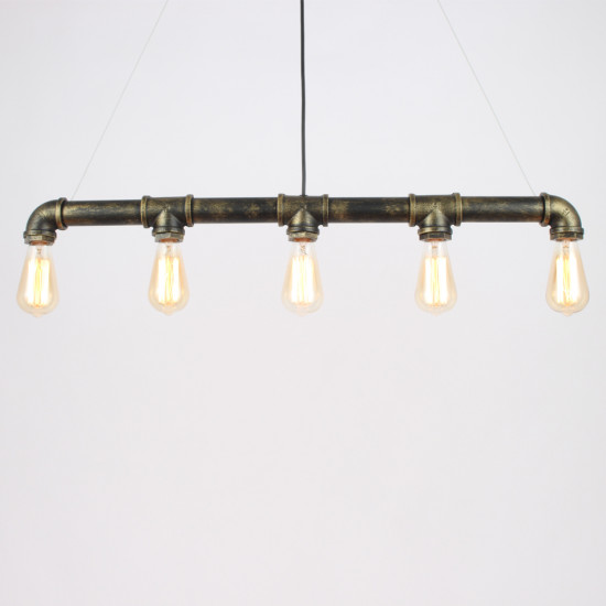 Iron hanging outlet light fixtures